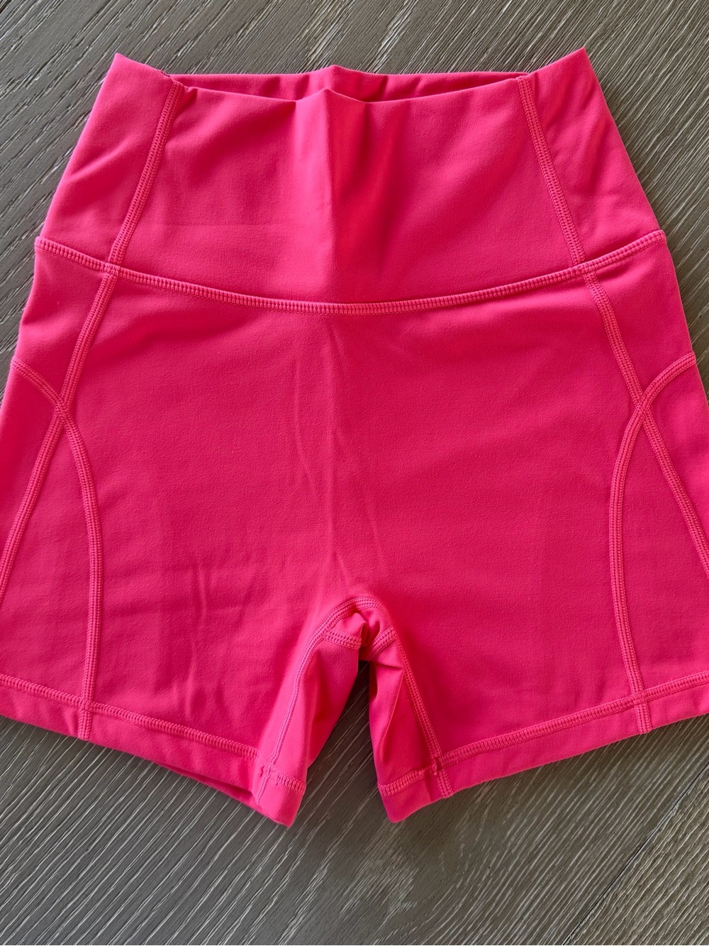 LSKD Red High-Waist Bike Shorts for Women